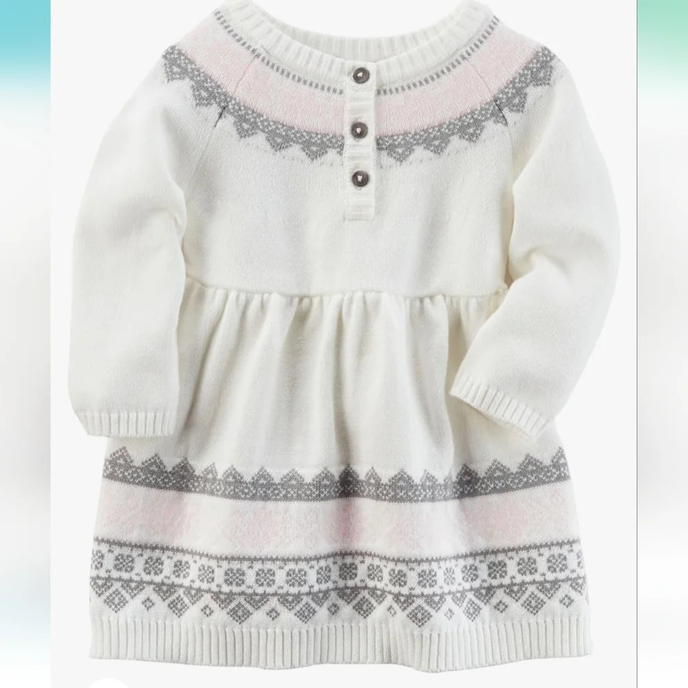 Carter's Long Sleeve Sweater Dress Size 9 months